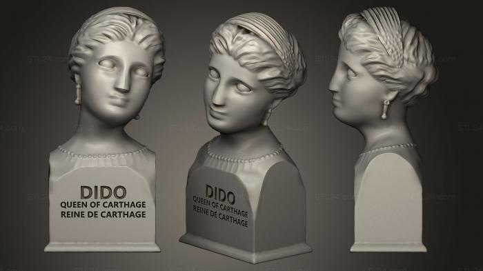 Бюсты и головы античные и исторические (Дидона, BUSTA_0018) 3D модель для ЧПУ станка